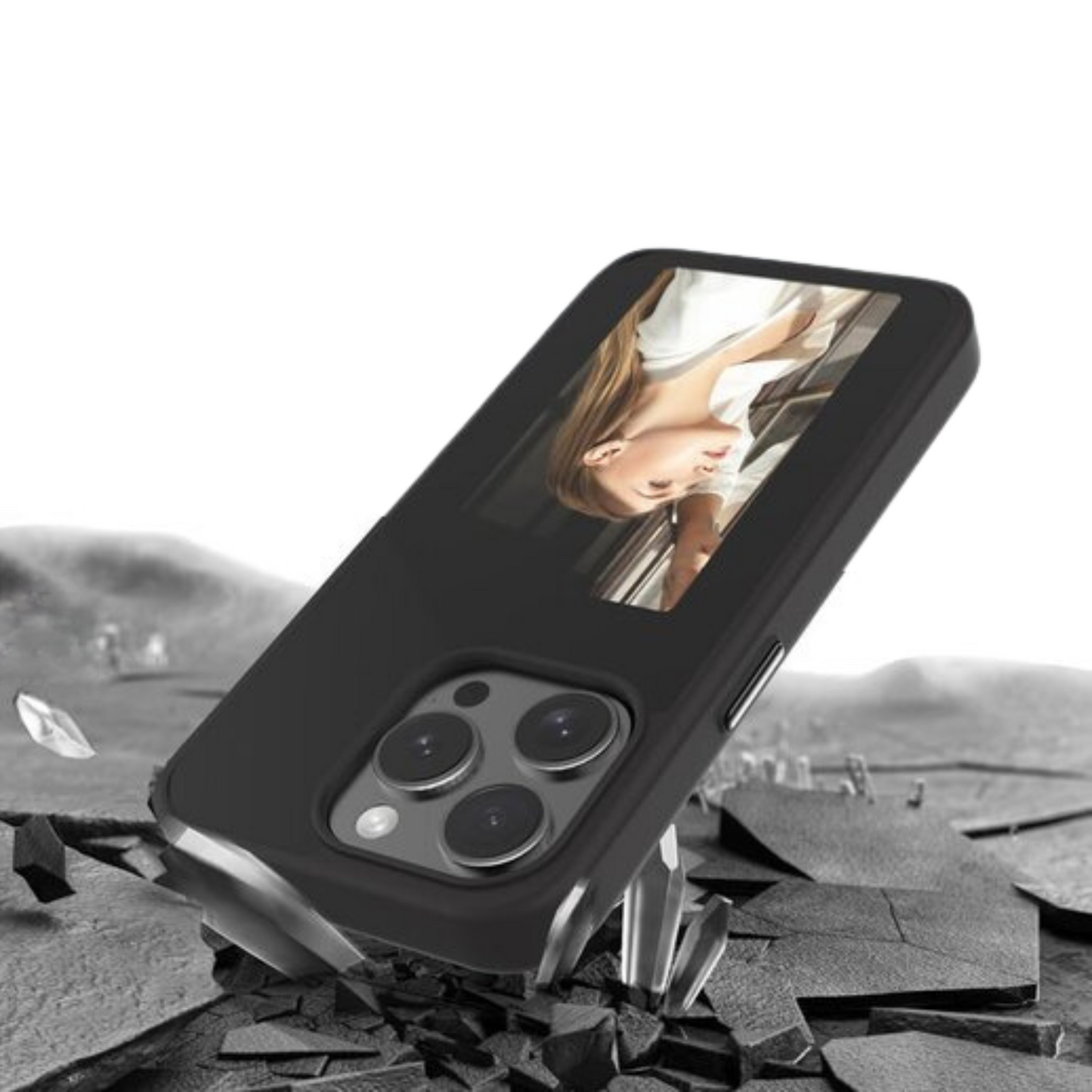 E-ink Backover Foto Case voor iPhone